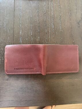 Portland Leather Red Leather Money Clip Wallet